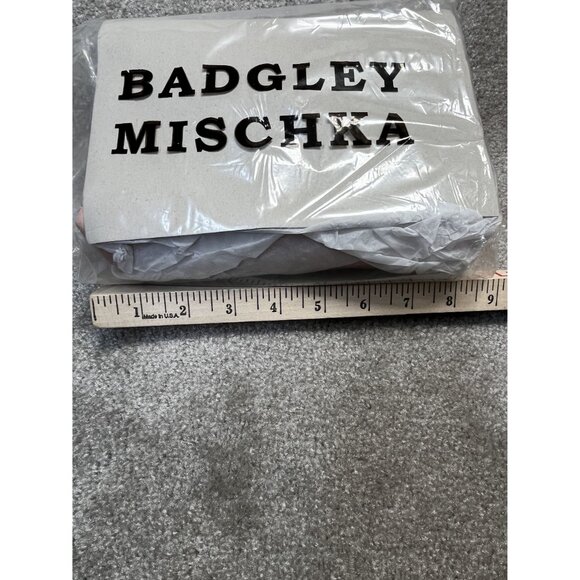 Badgley Mischka‎ Quilted Crossbody Bag Blush Pink Chain Strap Gun Metal NWT - Picture 7 of 9